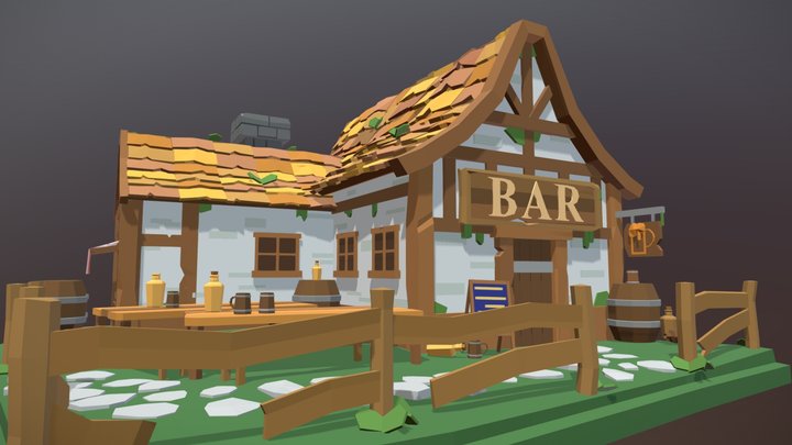 DAE Game Art 1 - Simple Scene 3D Model