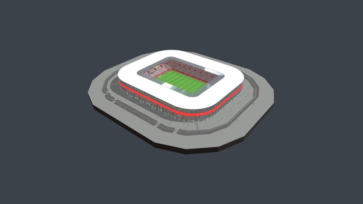 Full-blown Soccer Field 3D Model