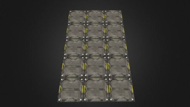 Tileable Floor  Paneling 3D Model