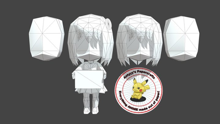 Chibi Earth-chan FREE papercraft 3D Model