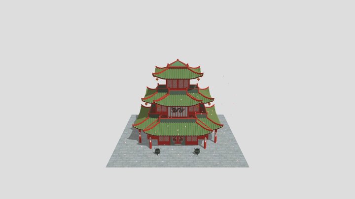 Asian_ Temple 3D Model