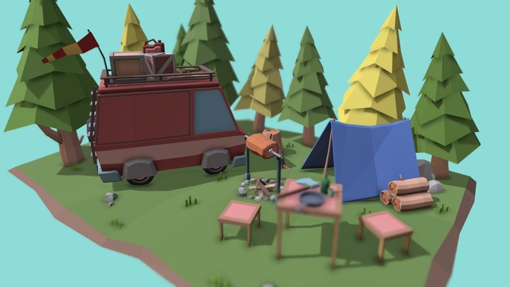 Adventure trip (low-poly asset pack) 3D Model