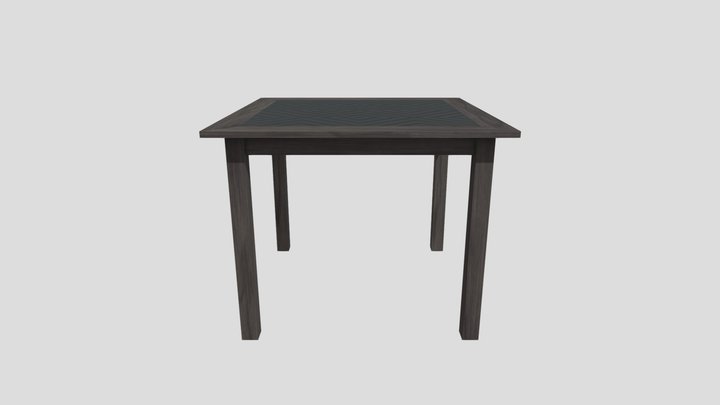 Table Square with pattern 3D Model