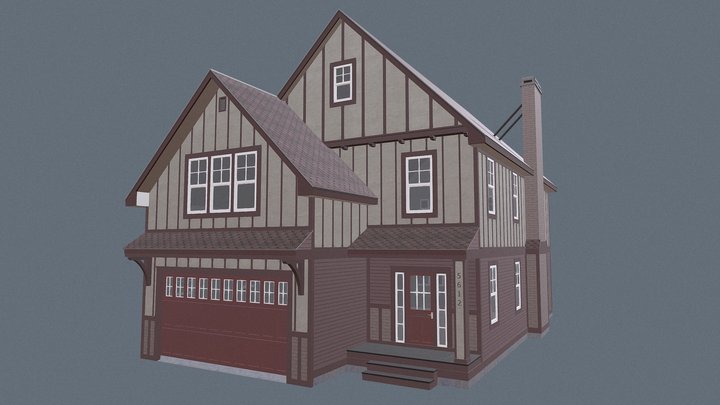 American classic house 3D Model