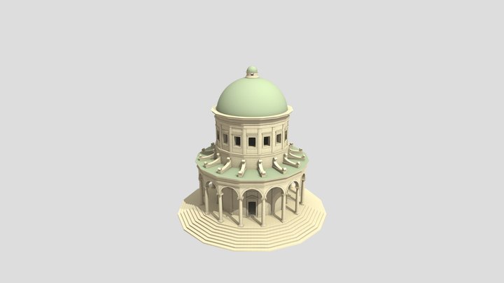 Raphael's temple from "Sposalizio della Vergine" 3D Model