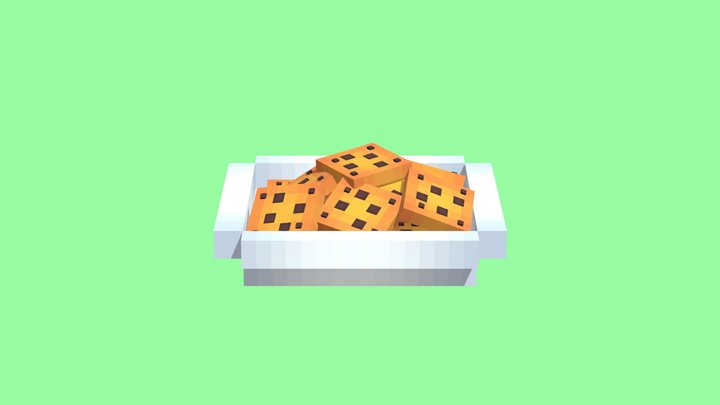 Plate with Cookies 3D Model