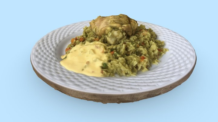 Arroz con pollo |  Peruvian Green Rice Chicken 3D Model