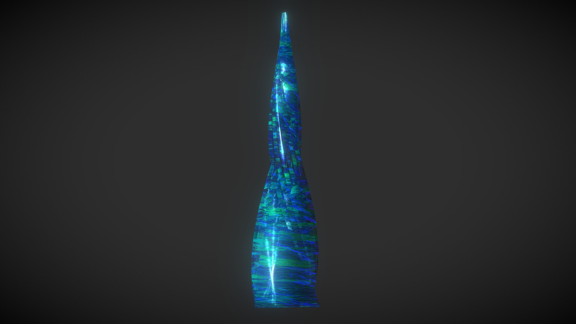 3D model Crystal Tower - This is a 3D model of the Crystal Tower. The 3D model is about a blue light in the dark.