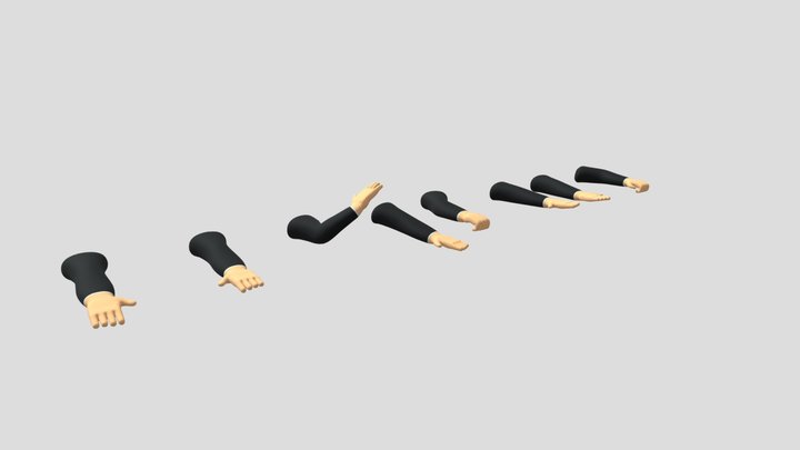 Hand Animation Pack – Modello 3D gratuito STL