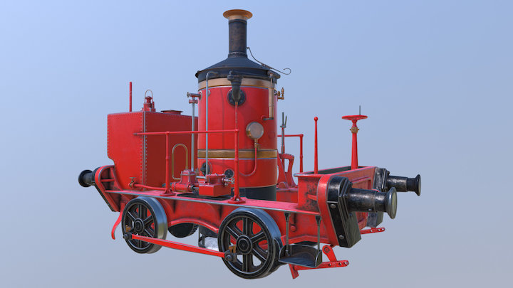 Steam locomotive coffee pot ___ WIP 3D Model