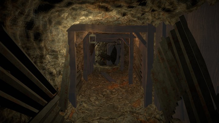 Realistic Underground Base/Cave 4.0 3D Model