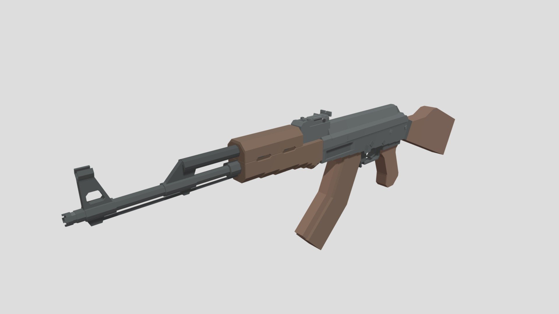 AK-47-minecraft - 3D model by Nothingness0 [4646b04] - Sketchfab