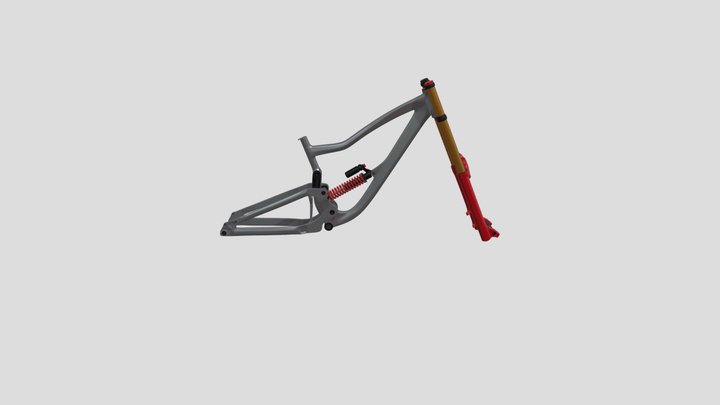 DH bike frame 3D Model