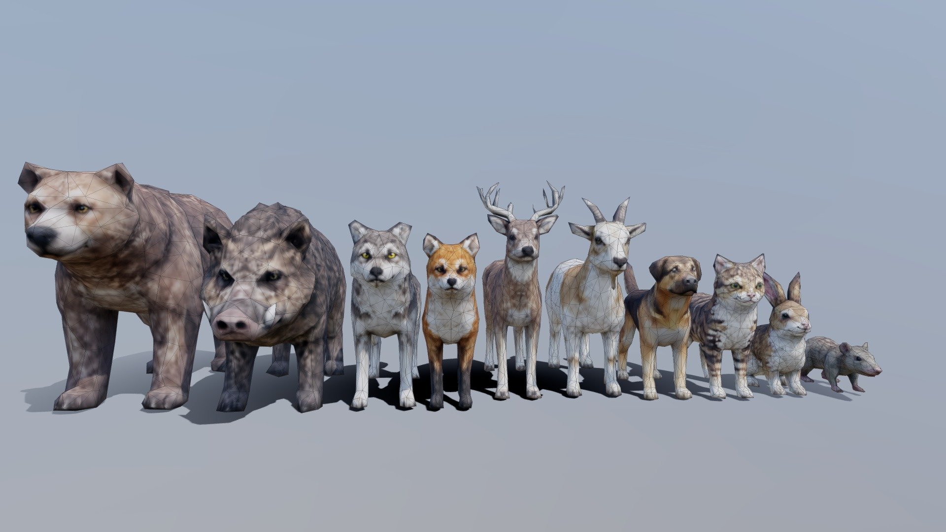 Retro PS1 Animal Pack Low Poly Bundle - 3D model by Daniel GoE (@Goee ...