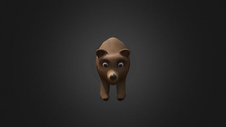 low poly 3D bear model 3D Model