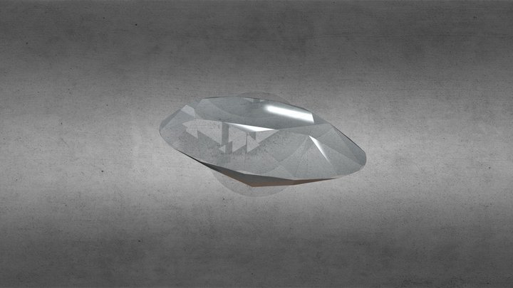 Oval Diamond 3D Model