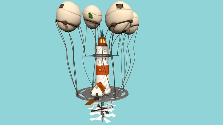 Sky Lighthouse 3D Model