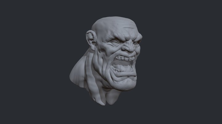 Superheroe_ Head_1 3D Model