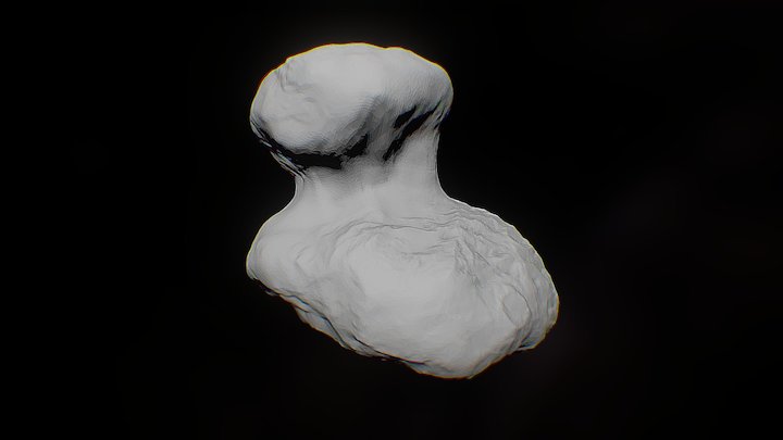 ESA Rosetta: Comet and Philae's landing site 3D Model