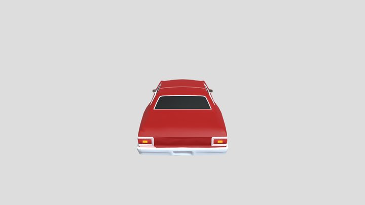 Ford Torino Tuned 1970s lowpoly for 3D-printing