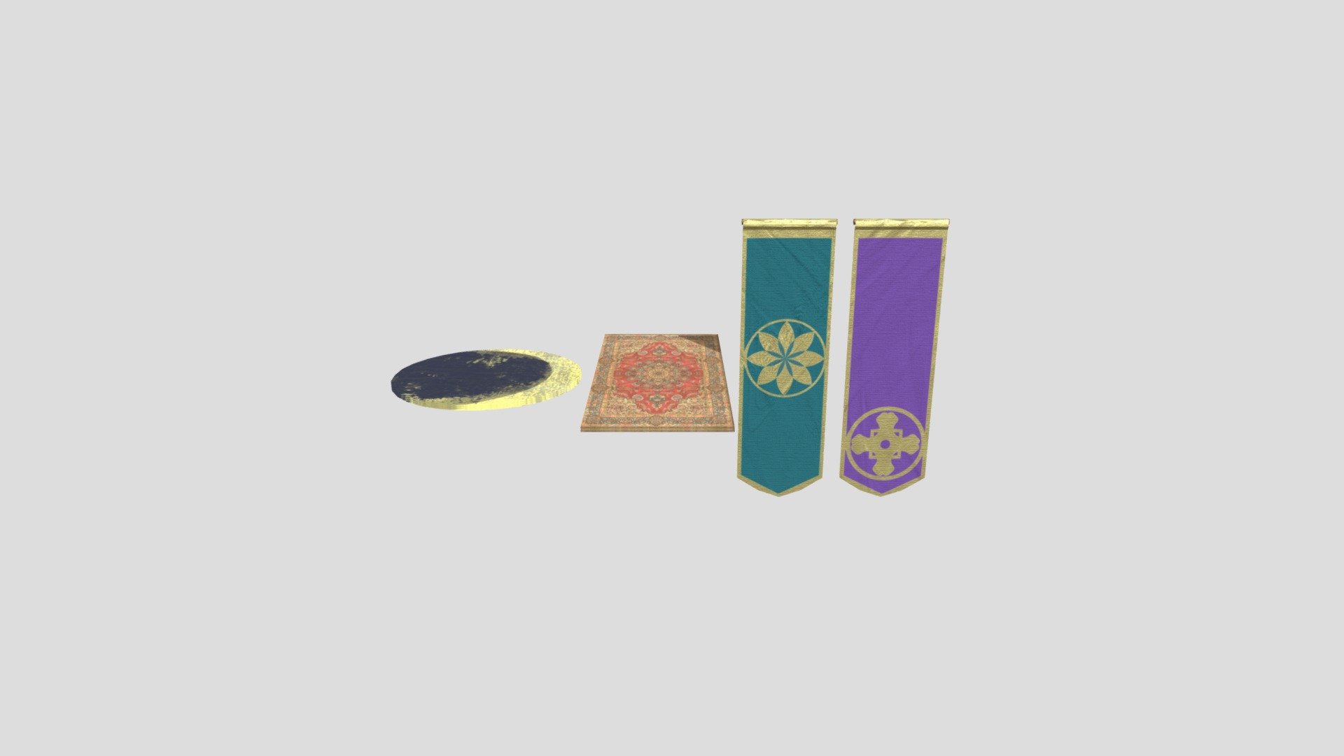 Banners + Rugs - Download Free 3D model by ItaMunMoon [464eafd] - Sketchfab
