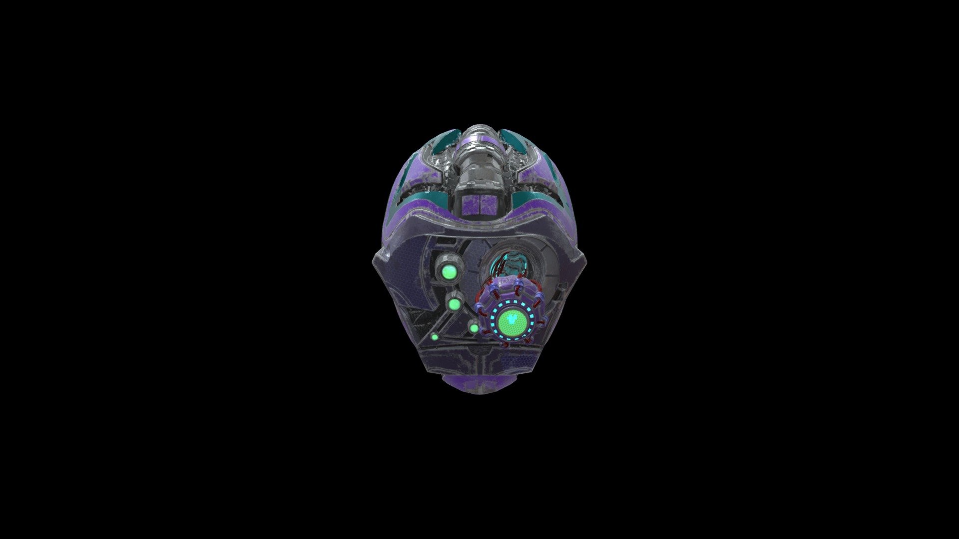 Sci-fi Helmet Texturing Demo (Not Original Work)