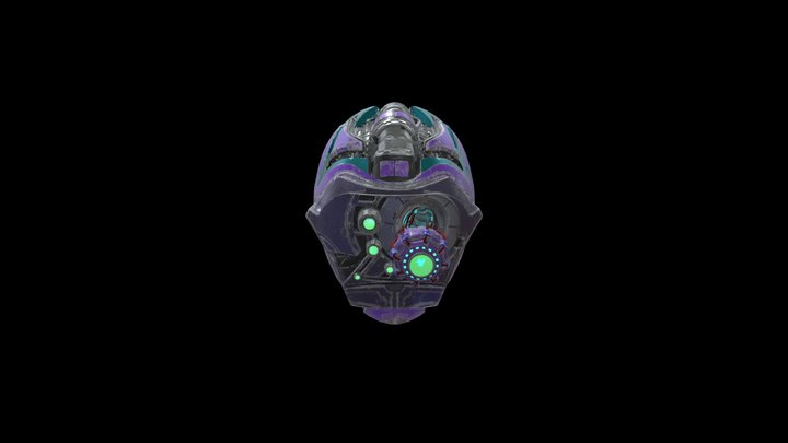 Sci-fi Helmet Texturing Demo (Not Original Work) 3D Model