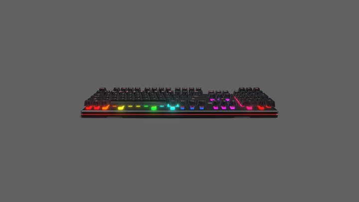 Mechanical RGB Keyboard 3D Model