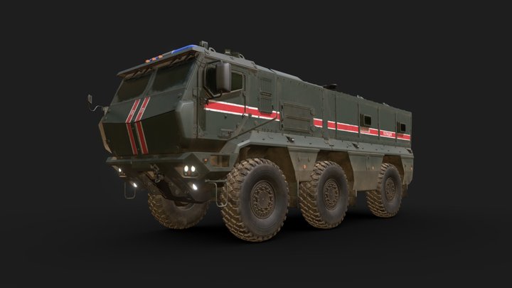 Kamaz-63968 "Typhoon" 3D Model