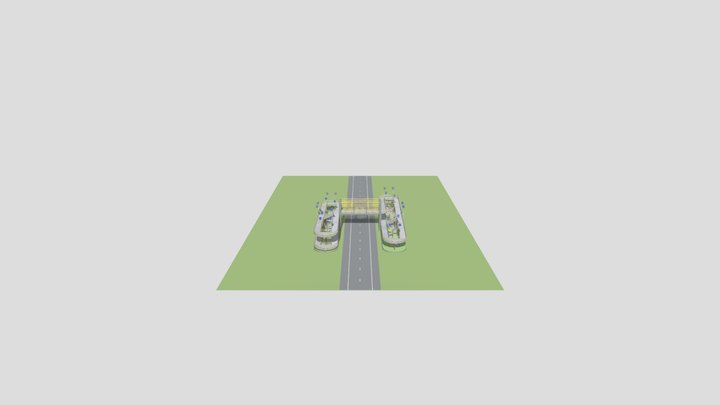 Opção 01 - passarela 15 metros 3D Model