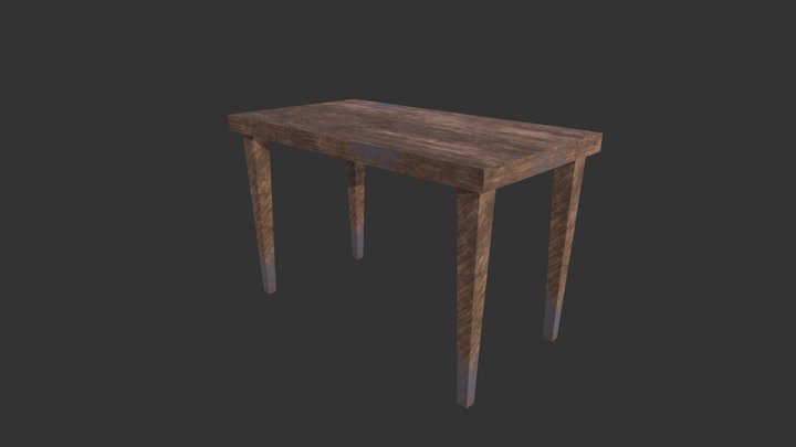 Dirty wooden Table – Modello 3D gratuito STL