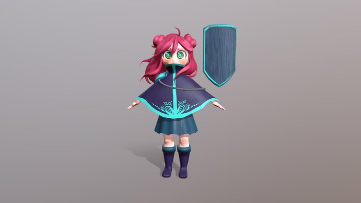 Melanie - Cute Character Assignment 3D Model