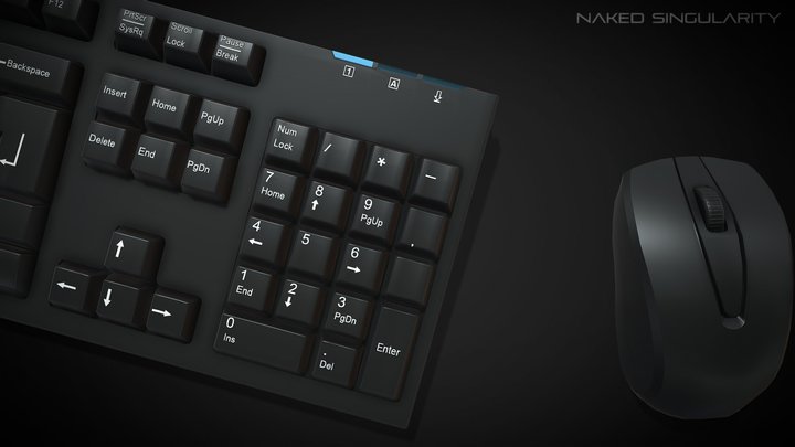 Mouse Keyboard | Computer electronic low poly 3D Model