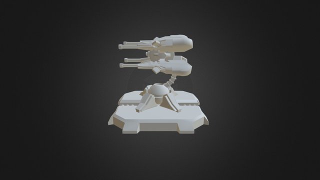 Small Laser Turret 3D Model