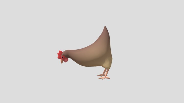 Cartoon Chicken 3D Model
