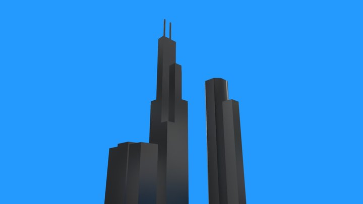 Sears Tower Environment Blockout 3D Model