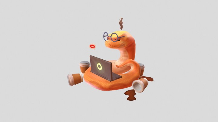 Python Coder 3D Model