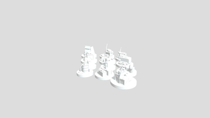 3D Printable - Survivor Tokens 3D Model