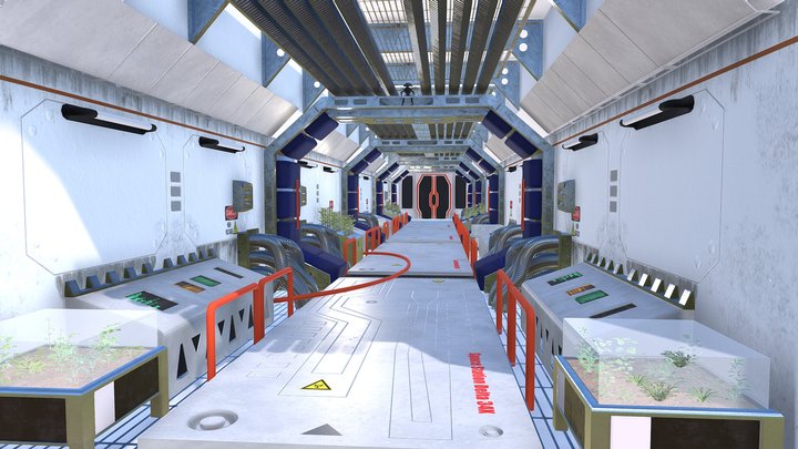 Sci-fi-corridor 3D Model