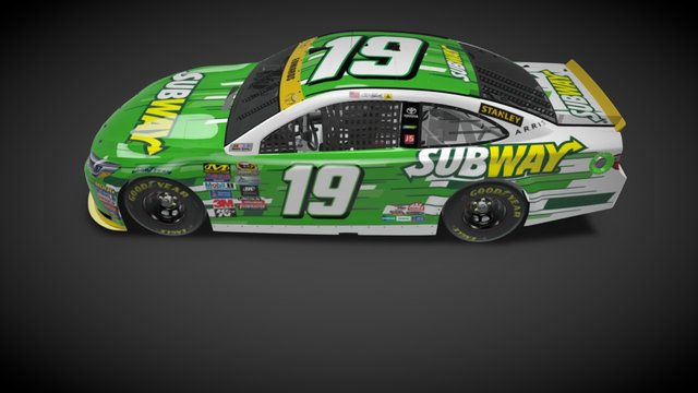 Carl Edwards' No.19 SUBWAY Race Car 3D Model