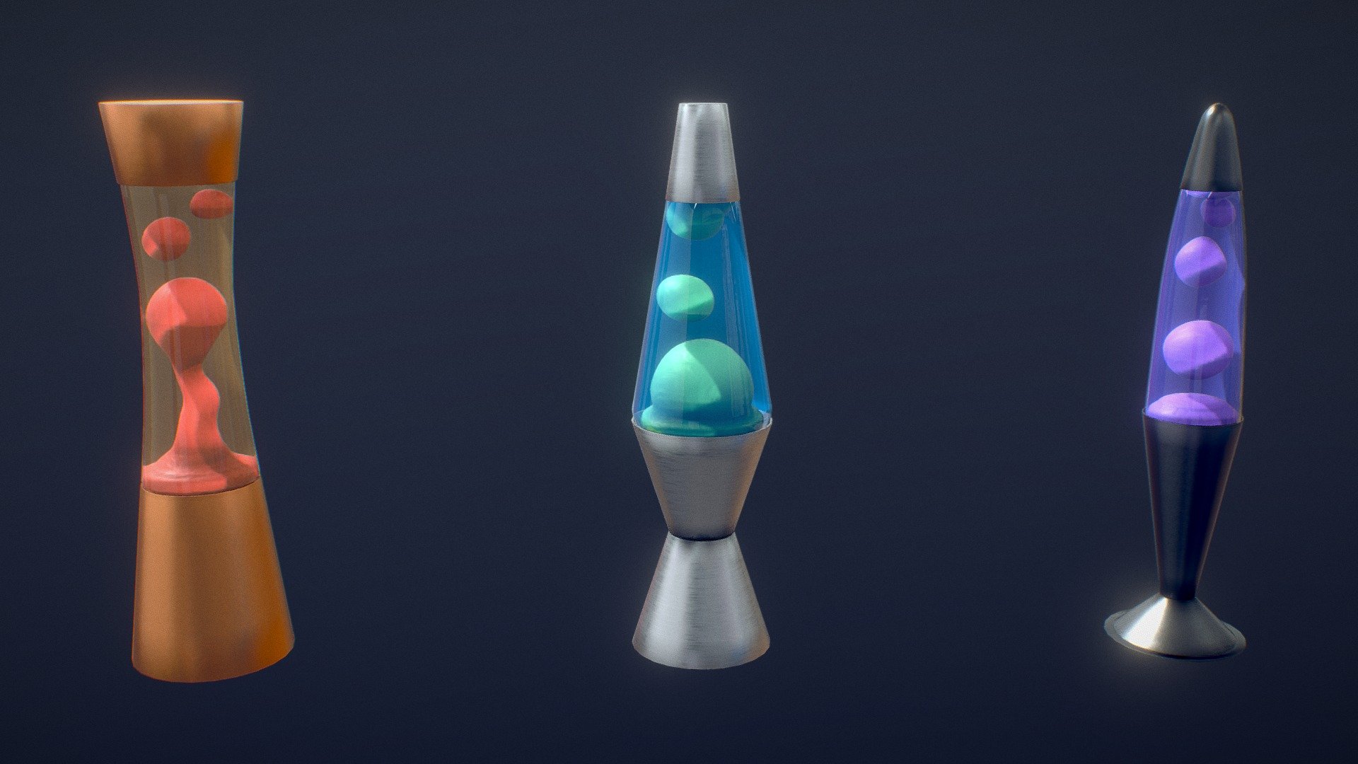 Set of Retro Lava Lamps - Lowpoly pack - Buy Royalty Free 3D model by ...