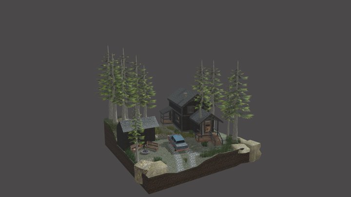 DAE Diorama - Eco House 3D Model