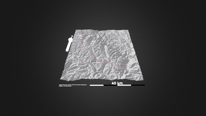 他念他翁（盐登线）_等高地图 – Gratis 3D-model STL