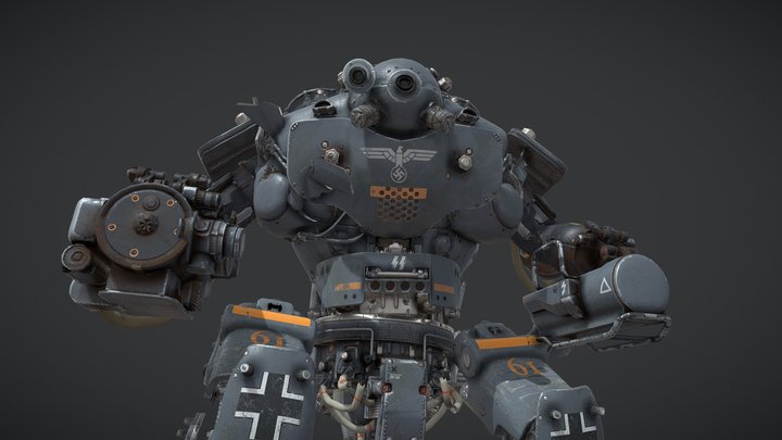 👑💪 Zitadelle (1961) - Wolf. New Colossus 3D Model