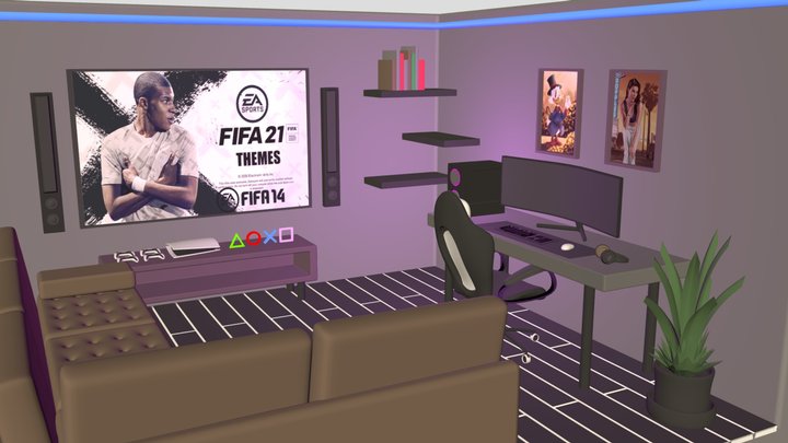 Good morning in Gaming Room 3D Model