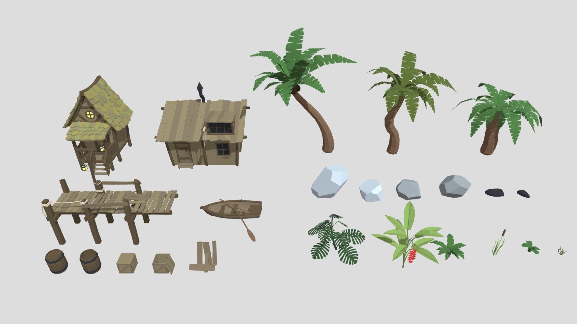 Low Poly Island Pack - Buy Royalty Free 3D model by Raging Rocket ...
