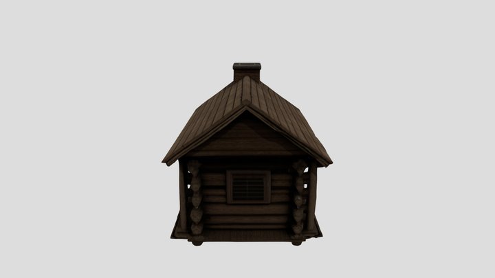 Log Cabin 3D Model