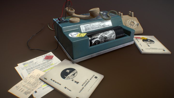 Retro UPI WirePhoto Transmitter 3D Model