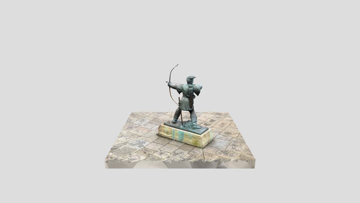 Robin Hood Statue 3D Model