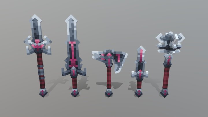 Sanguine Weapons Pack 3D Model